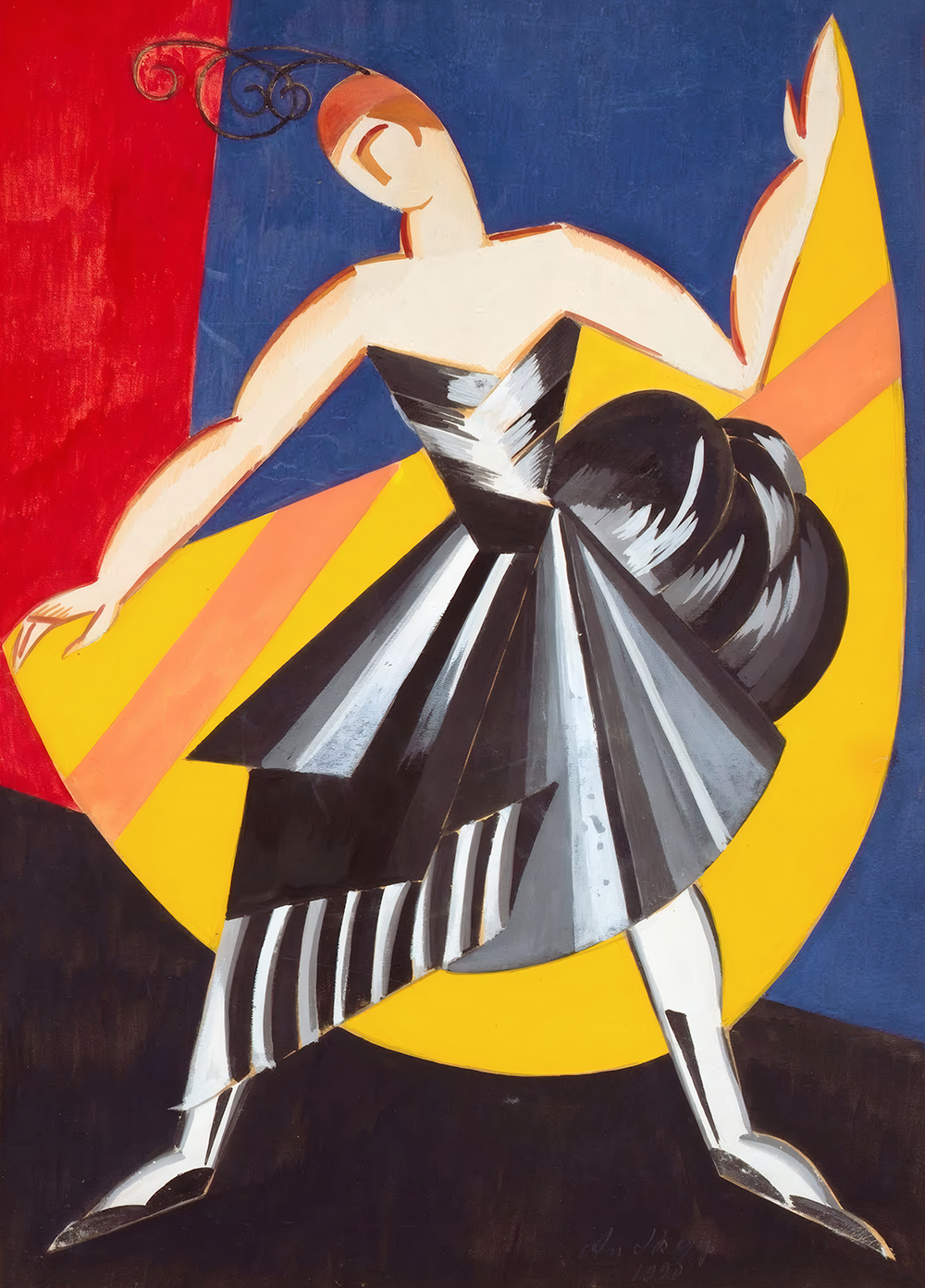 Ескіз костюма. Іспанський танок. Балет Ельзи Крюгер 1920