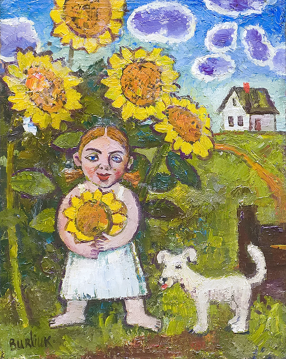 Соняшники Давид Бурлюк Живопис, 1950, 40×33 см (2)