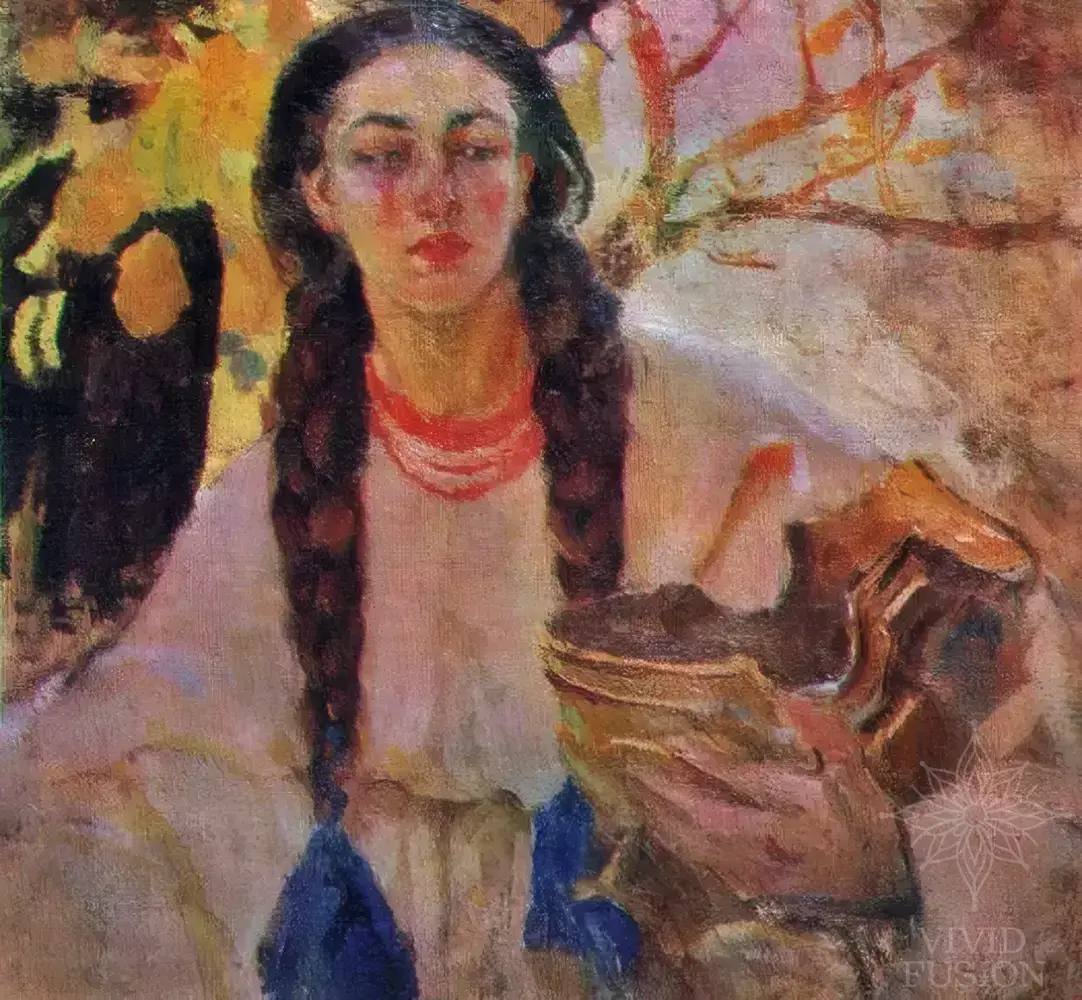 Картина «Портрет дівчинки з косами»