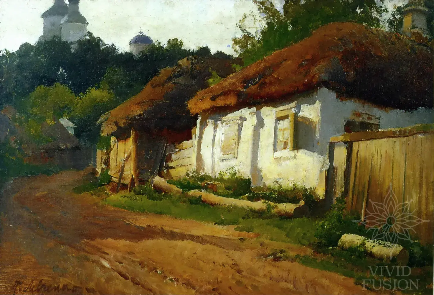 Картина «Біла хата. Вулиця в Путивлі»