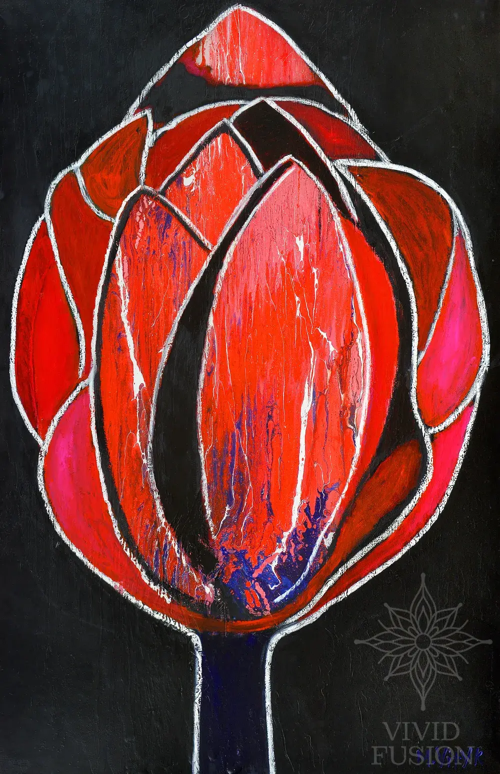 Картина «Red&Black Tulip»