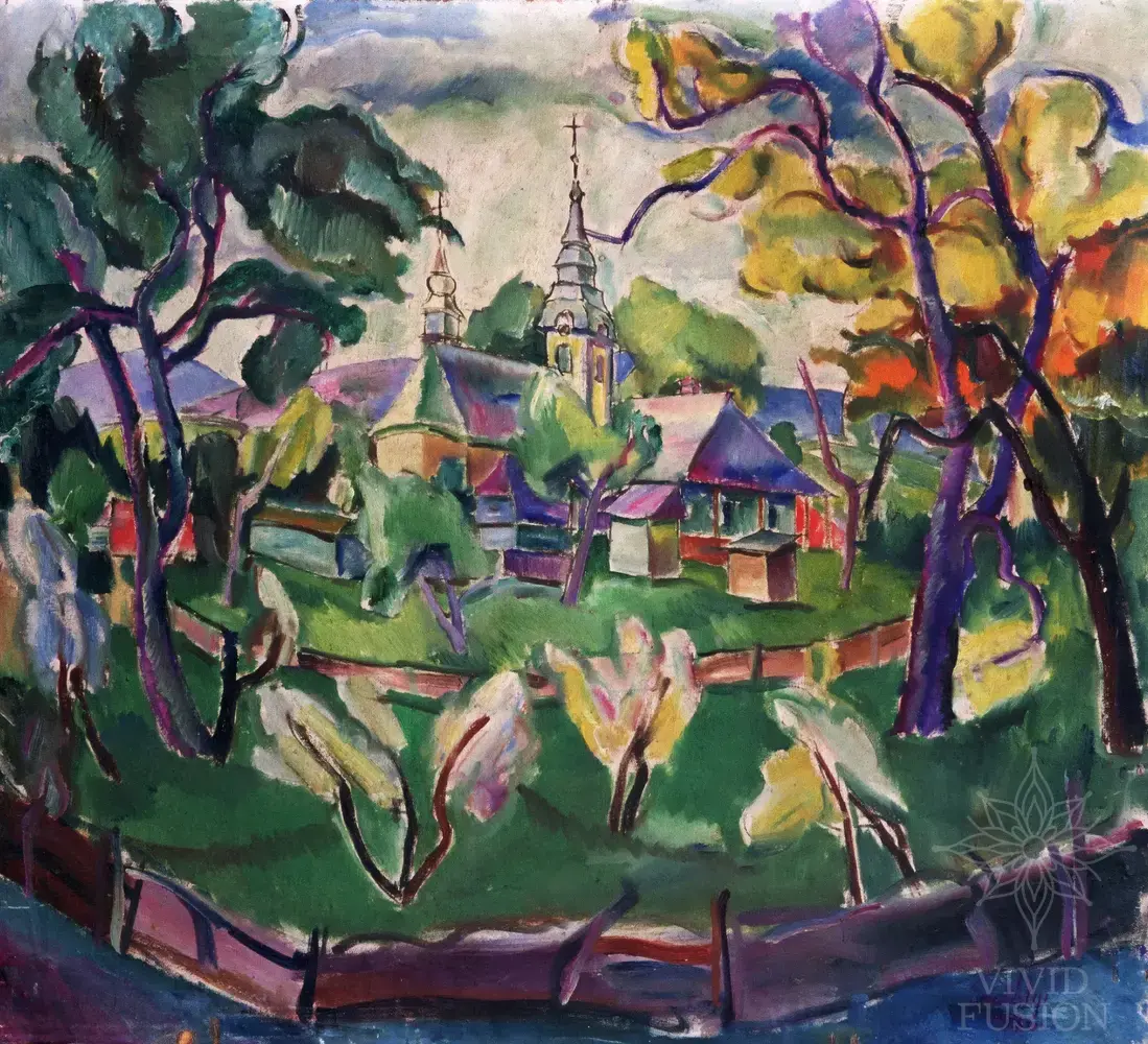 Картина «Дерев`яна церква»
