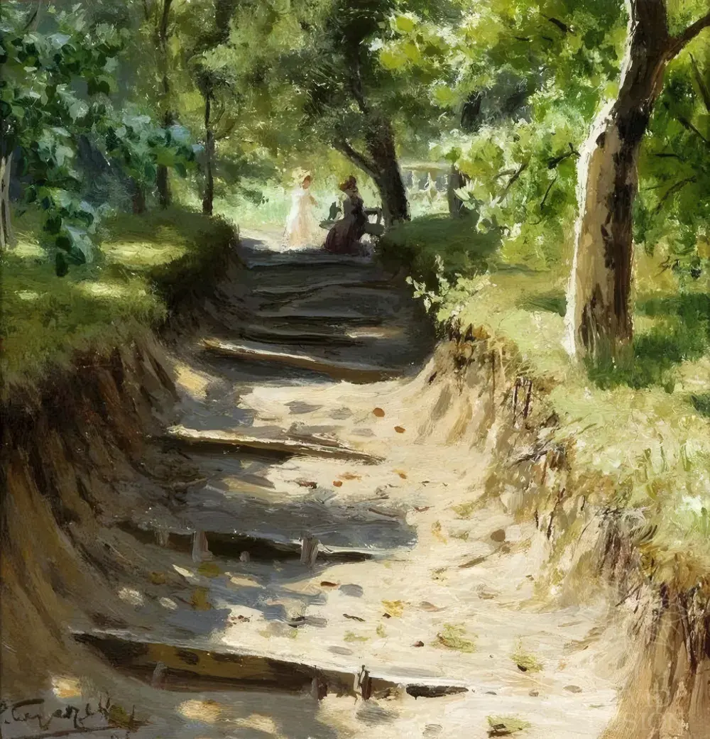 Картина «Алея в саду»