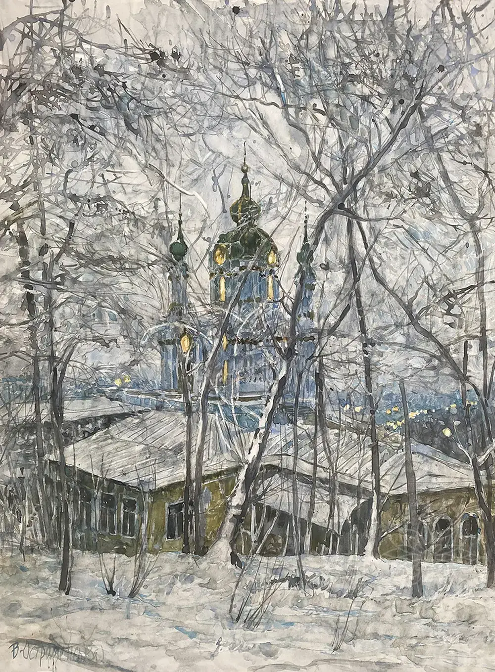Картина «Андріївська церква. Зима»