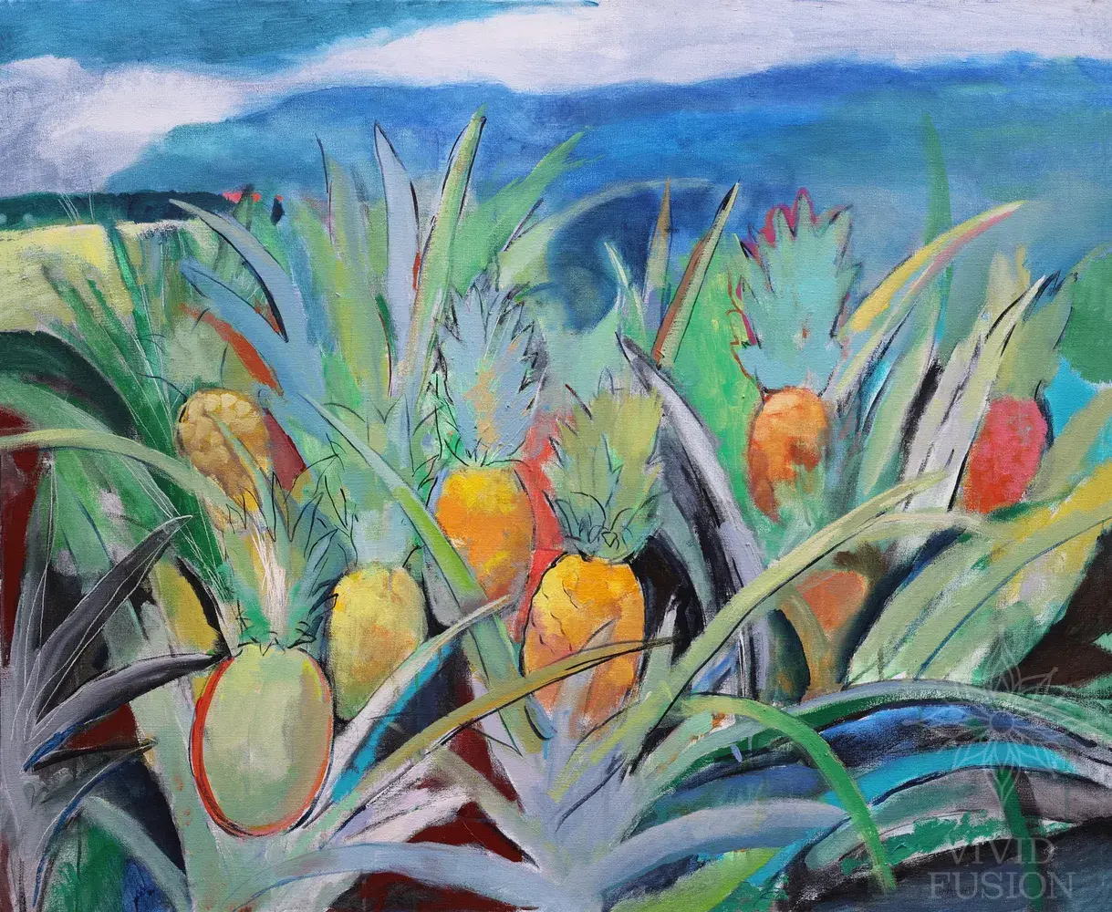 Картина «Field with pineapples»