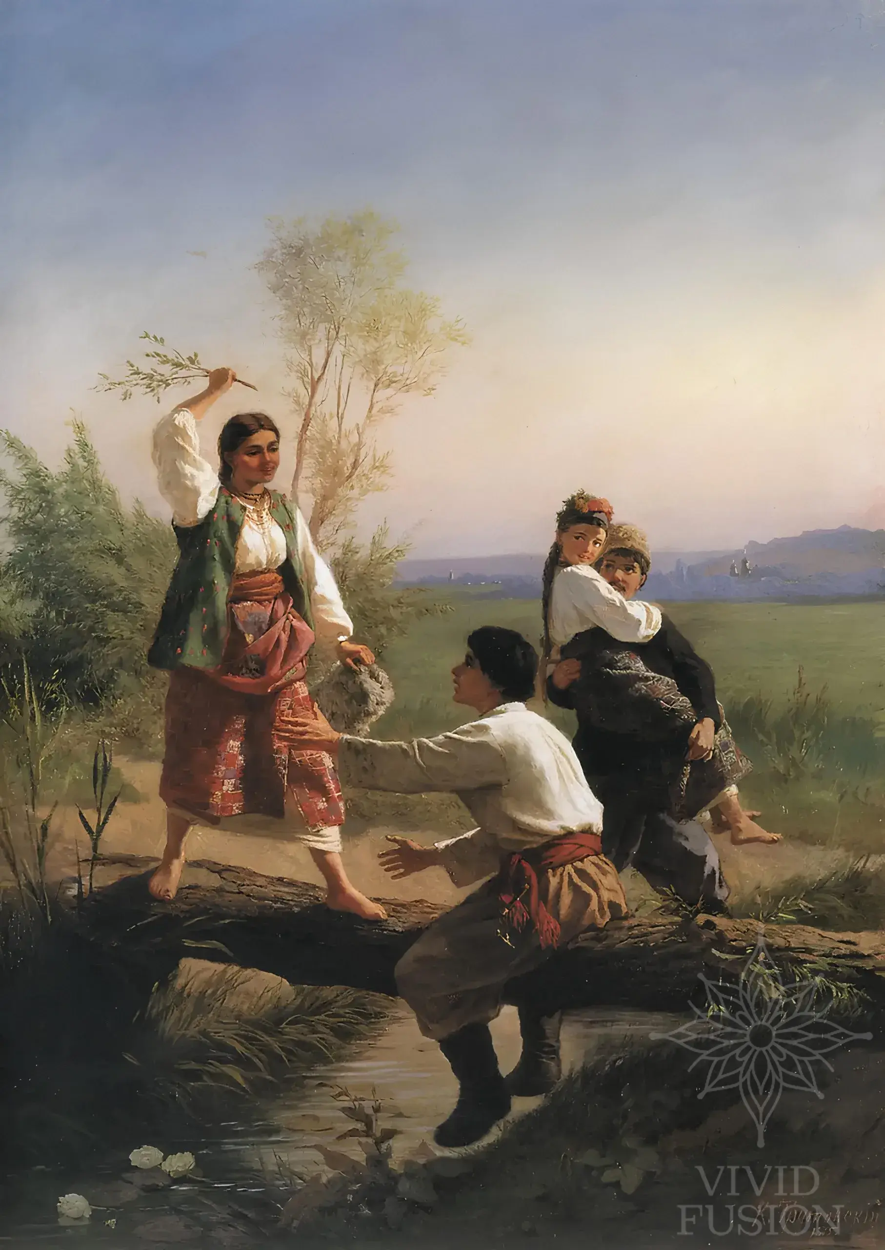 Картина «Через кладку»