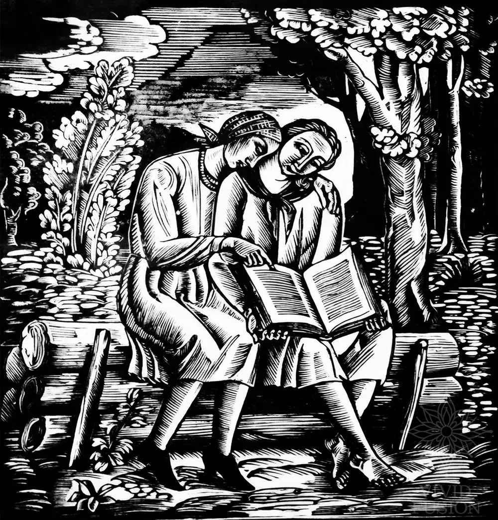 Картина «Дівчата з книжкою»