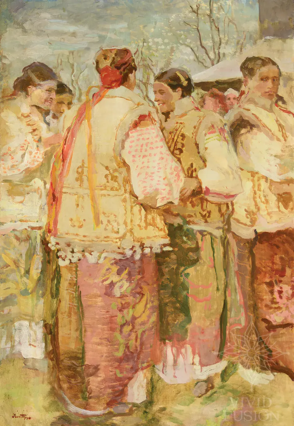 Картина «Гуцулки біля церкви»