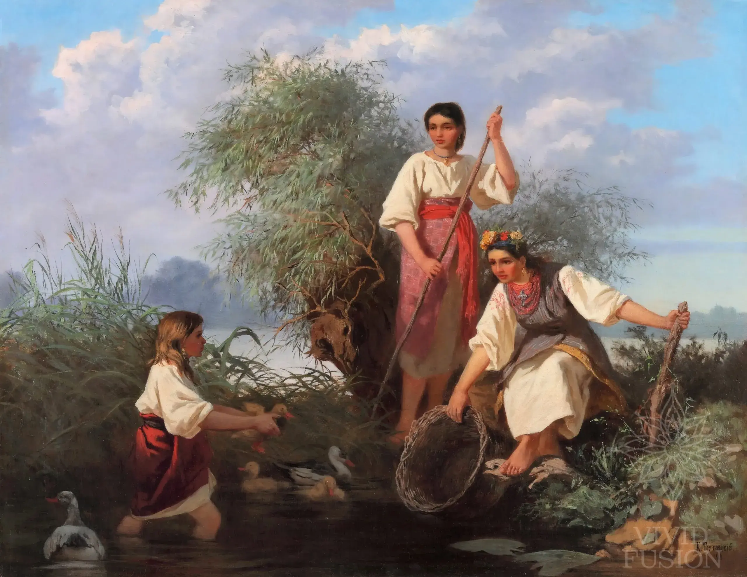 Картина «Лов гусенят»