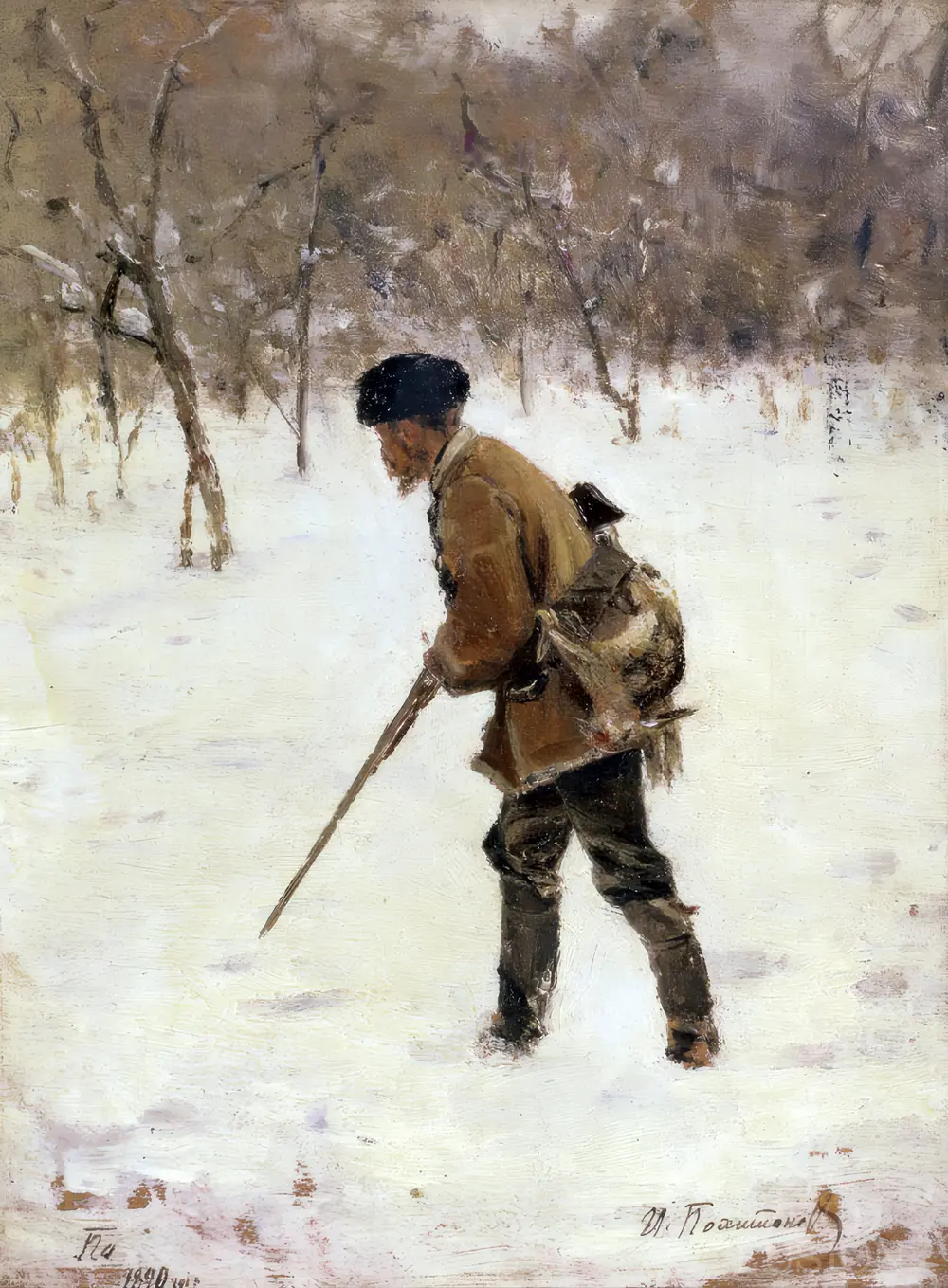 Картина «Мисливець зимою»