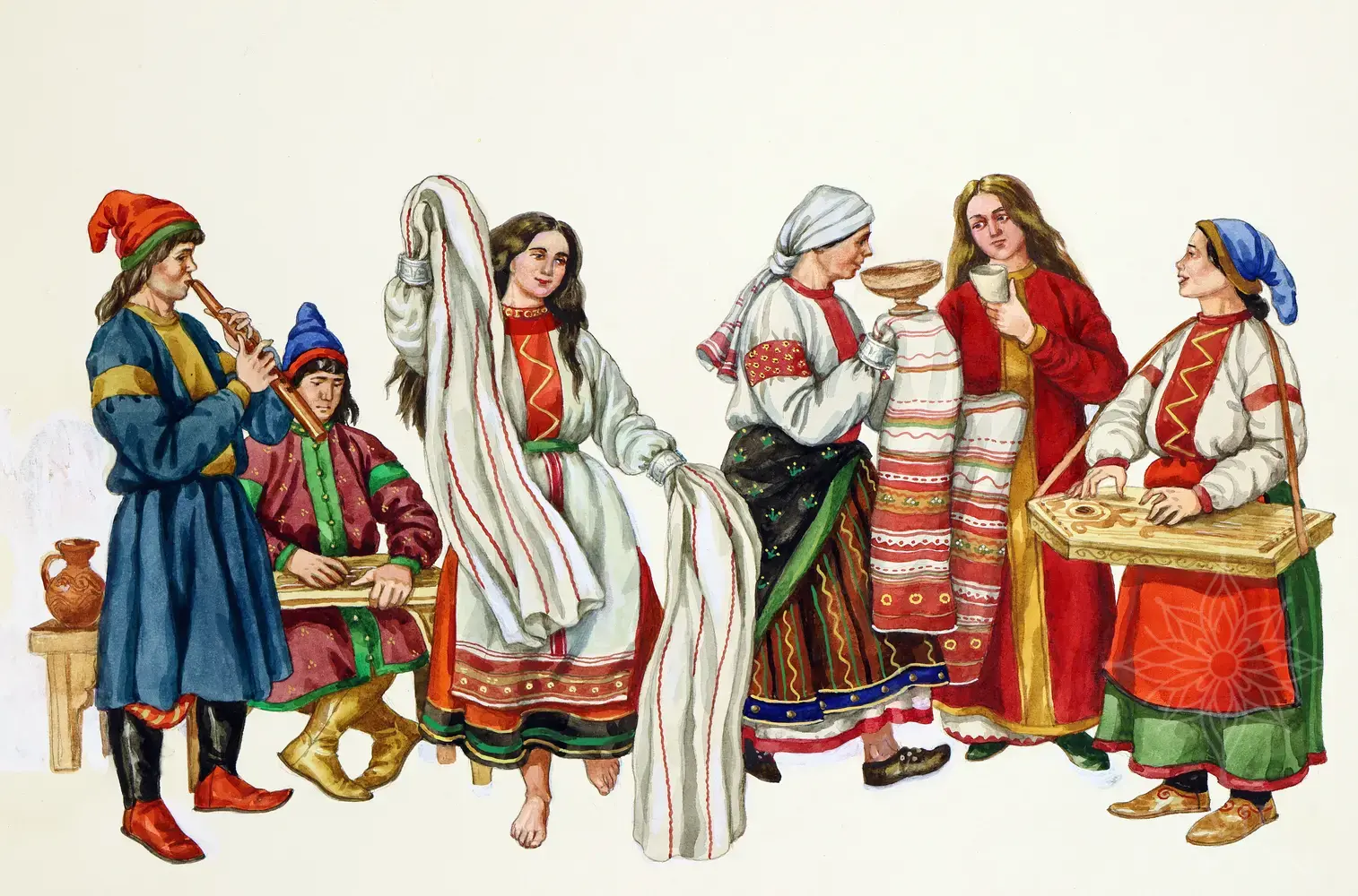 Картина «Народний одяг доби Київської Русі»
