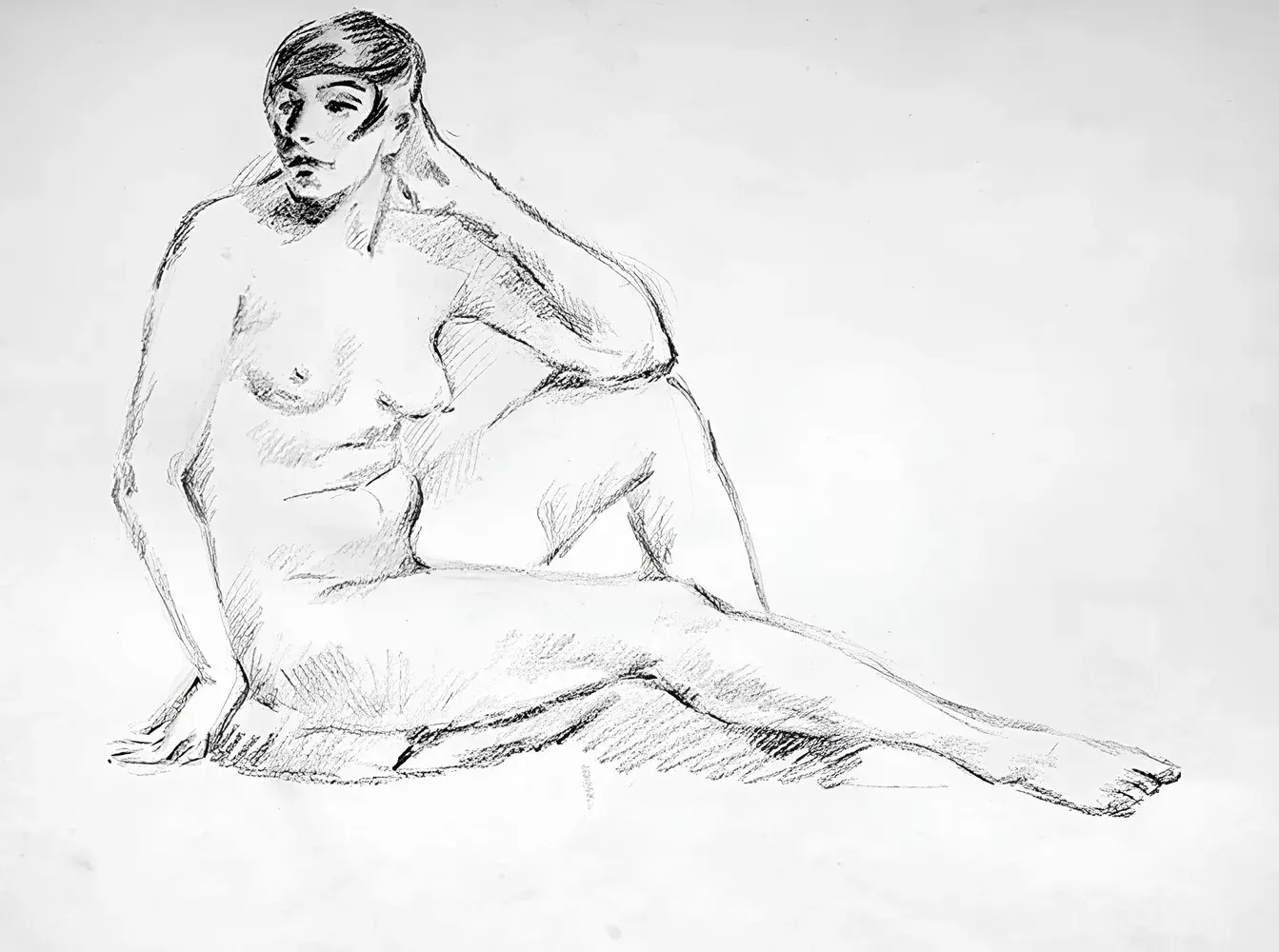 Картина «Оголена, яка сидить»