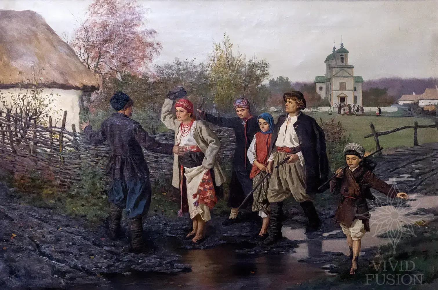 Картина «Повернення з церкви»