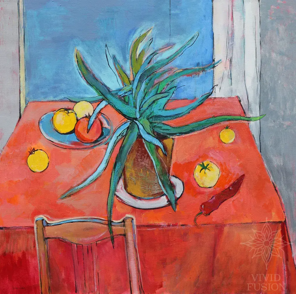 Картина «Aloe vera and yellow tomatoes»