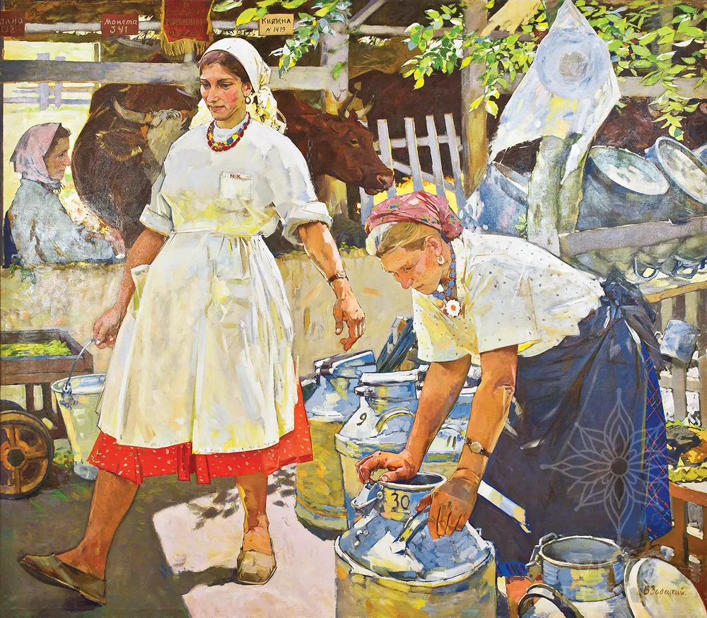 Картина «Доярки. Портрет доярки Н. Клименко»