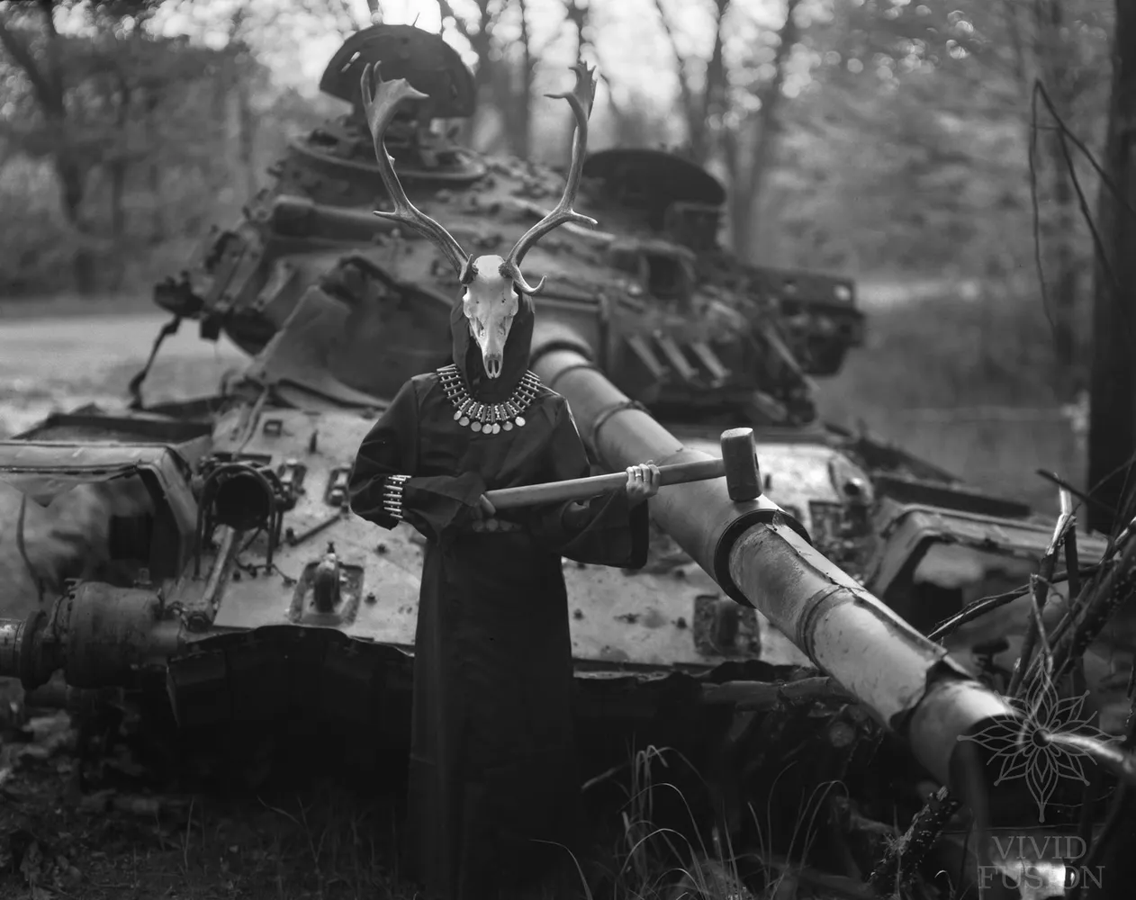 Картина «Поліський Самайн та московитський танк»