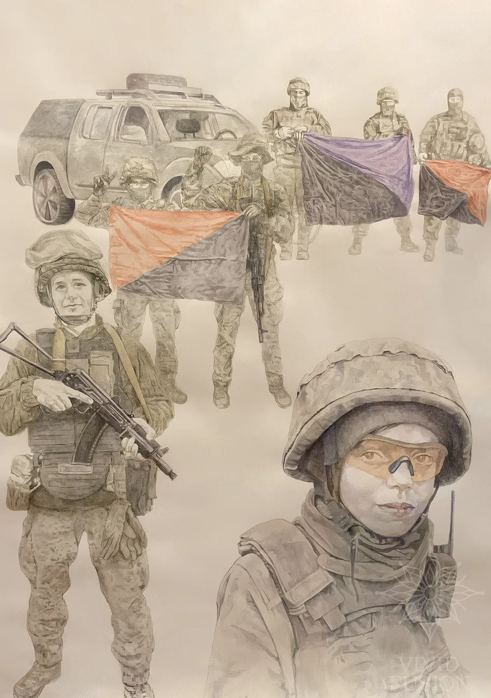 Картина «Антиавторитарні ліві Військові Сили України 1» («Анархісти й анархістки в лавах ЗСУ»)