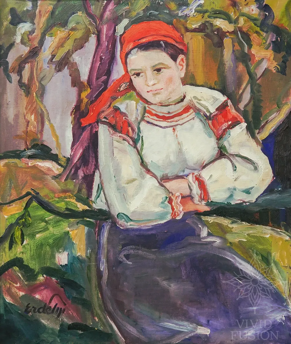 Картина «Дівчина в народному костюмі»