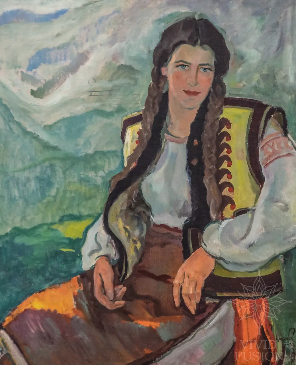 Картина «Портрет гуцульської дівчини»