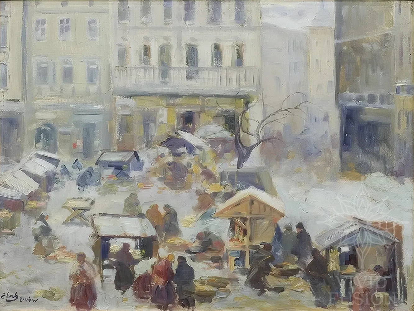 Картина «На ринку у Львові»
