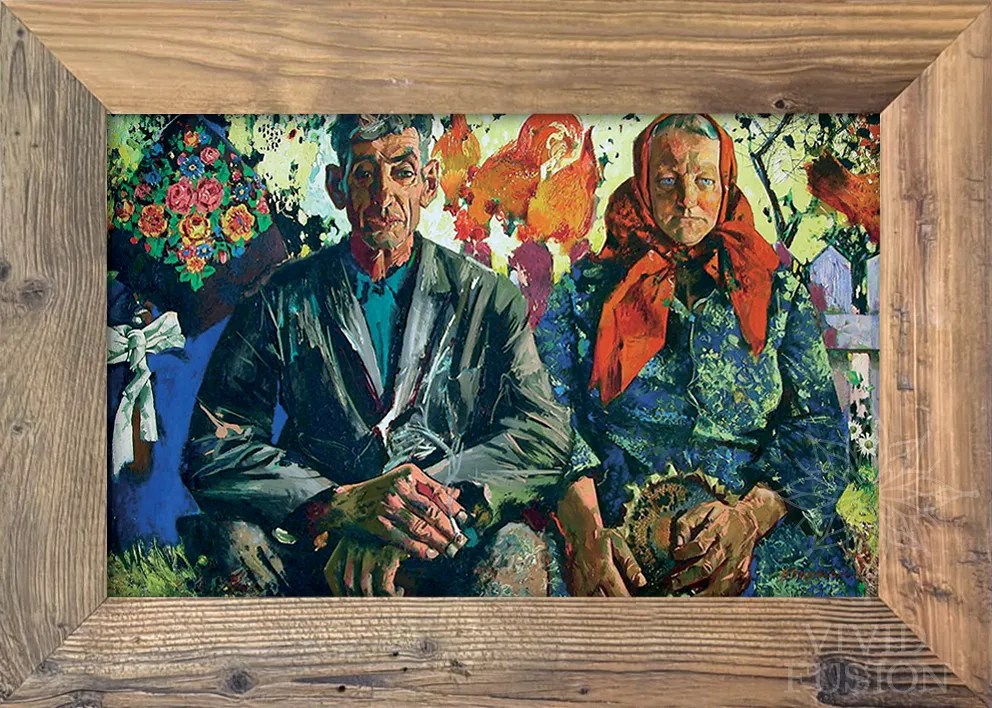 Картина «Доярка Л. Чубок та їздовий І. Сиско»
