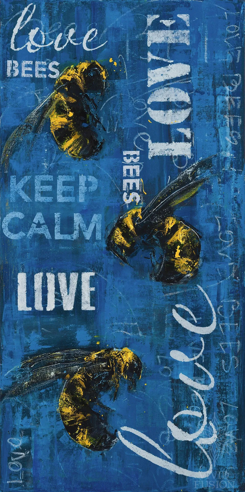Картина «keep calm and love bees №2»